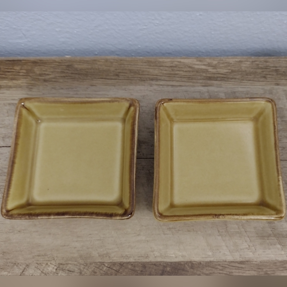 Pair Of Pottery Barn Asian Square Condiment Holders